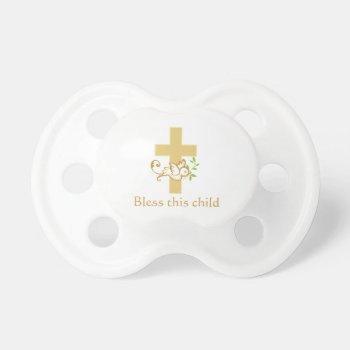 Gender Neutral Baptism | Personalized Pacifier by KeepsakeGifts at Zazzle