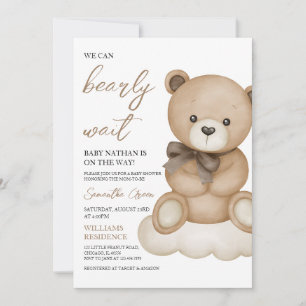Gender Neutral Bear Baby Shower Invitation