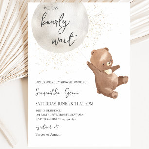 Gender Neutral Bear Baby Shower Invitation