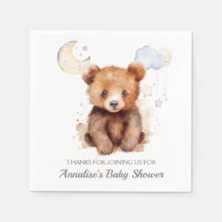 Gender Neutral Bear Baby Shower Napkins