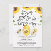 Gender Neutral Bee Themed Baby Shower Invitation (Front)