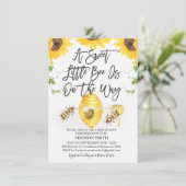 Gender Neutral Bee Themed Baby Shower Invitation (Standing Front)