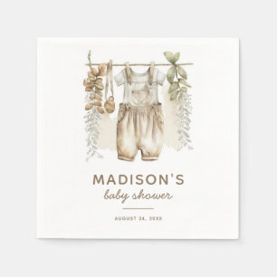 Gender Neutral Boho Baby Clothes Baby Shower Napkins