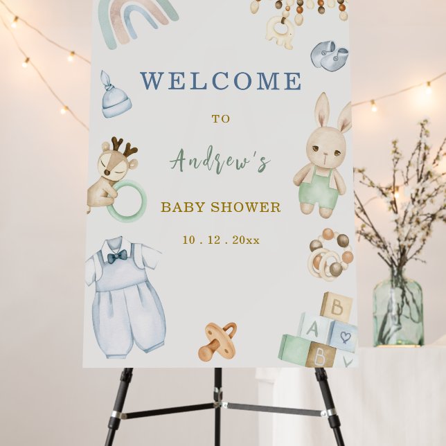 Gender Neutral Boho Baby Shower  Foam Board (In Situ (Stand))