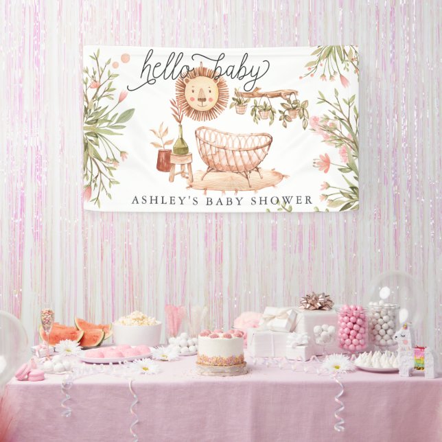 Gender Neutral | Boho Baby Shower Welcome Banner (Party)