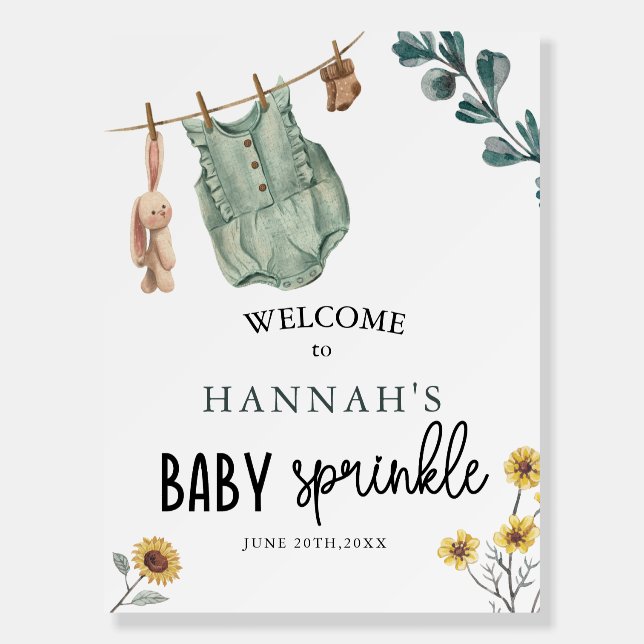  Gender Neutral Boho Baby Sprinkle Welcome Poster (Front)