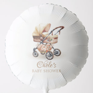 Gender Neutral Boho Floral Stroller Baby Shower Balloon