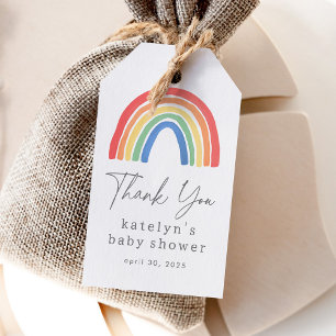 Gender Neutral Boho Rainbow Baby Shower  Gift Tags
