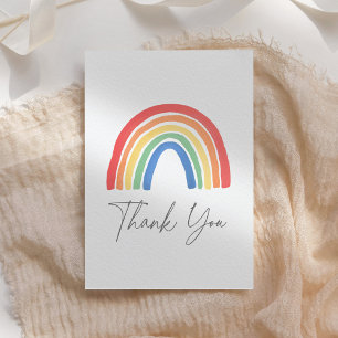 Gender Neutral Boho Rainbow Baby Shower Thank You Card