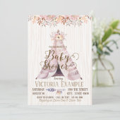 Gender Neutral Boho TeePee Baby Shower Invitations (Standing Front)