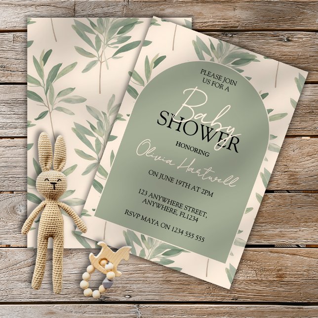 Gender Neutral Botanical  Baby Shower Invitation (Creator Uploaded)