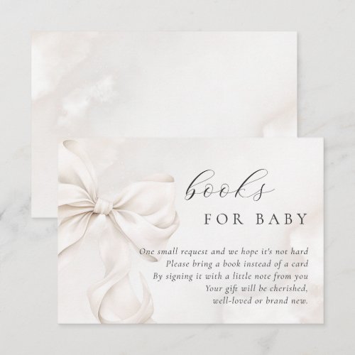 Gender Neutral Bow Baby Shower Books for Baby