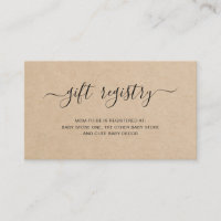 Gender Neutral Brown Gift Registry Baby Shower