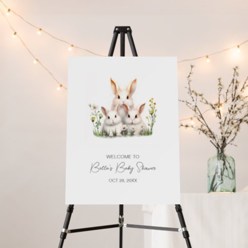 Gender Neutral Bunny Baby Shower Foam Board