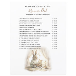Gender Neutral Bunny Baby Shower Game