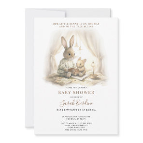 Gender Neutral Bunny Baby Shower Invitation