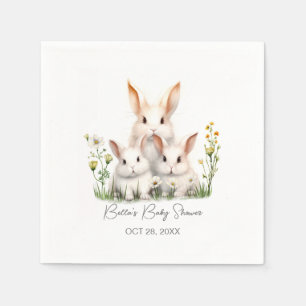 Gender Neutral Bunny Baby Shower Napkins