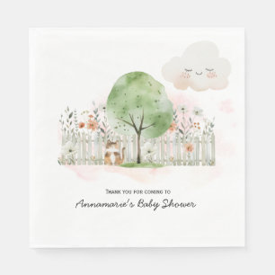 Gender Neutral C Baby Shower Paper Napkin