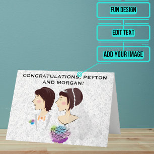 Gender Neutral Card Wedding Day Congratulations