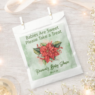 Gender Neutral Christmas Baby Shower Favor Bag