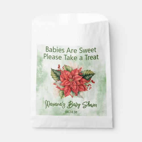 Gender Neutral Christmas Baby Shower Favor Bag