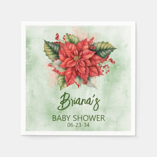 Gender Neutral Christmas Baby Shower Napkins
