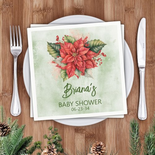 Gender Neutral Christmas Baby Shower Napkins