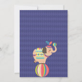 Gender Neutral Circus Baby Shower Invitation (Back)