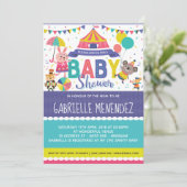Gender Neutral Circus Baby Shower Invitation (Standing Front)