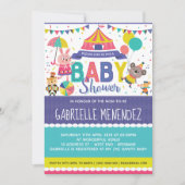 Gender Neutral Circus Baby Shower Invitation (Front)