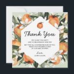 Gender Neutral Citrus Baby Shower Thank You Cards<br><div class="desc">Orange Themed Little Cutie Baby Shower Thank You Cards | Announce "Our Little Cutie Is On The Way" with our baby shower invitations. Citrus Watercolor Orange Theme Baby Shower Invitation.</div>