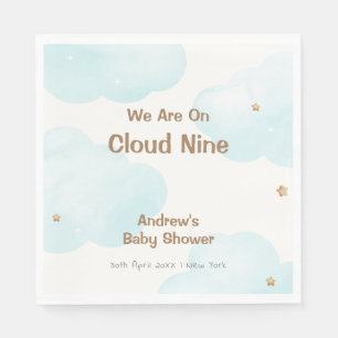 Gender Neutral Cloud Nine Stars Baby Shower Napkins