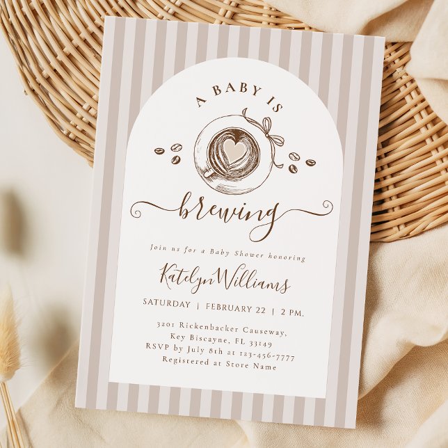 Gender Neutral Coffee Baby Shower Invitation (Creator Uploaded)