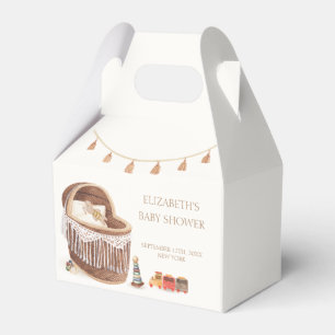 Gender Neutral Cute Boho Bassinet Toy Baby Shower Favor Boxes