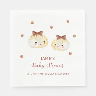 Gender Neutral Cute Dumpling Baby Shower  Napkins
