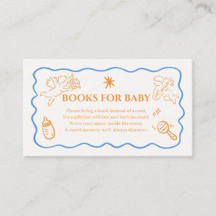 Gender Neutral doodle cupid Baby Shower Enclosure Card