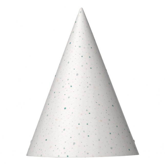 Gender neutral dots - dino egg party hat (Front)