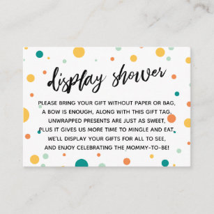 No Wrap Baby Shower Enclosure Insert Cards Zazzle