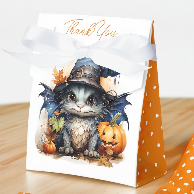 Gender Neutral Dragon Halloween Baby Shower Favor Boxes (Just the cutest gender neutral Halloween Party, Baby Dragon themed Favor Box, Perfect for your kids.)