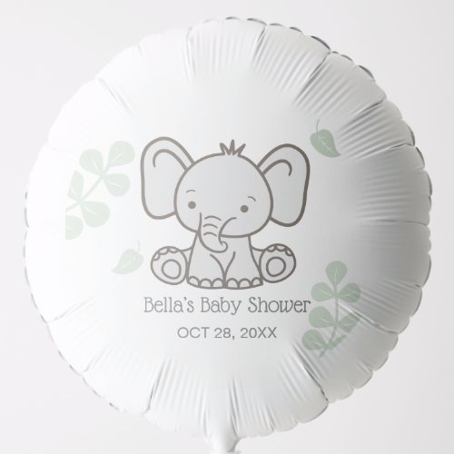 Gender Neutral Elephant Baby Shower Balloon