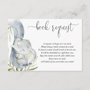 Gender neutral elephant book instead of card