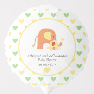  Gender Neutral Elephant Theme Baby Shower  Balloon