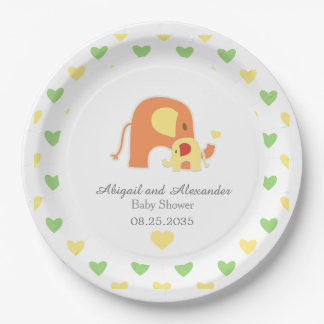  Gender Neutral Elephant Theme Baby Shower Napkin Paper Plates