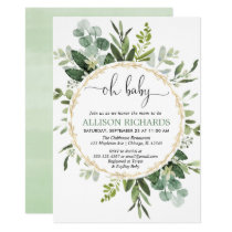Gender neutral Eucalyptus greenery oh baby shower Invitation Gender neutral Eucalyptus greenery oh baby shower Invitation
