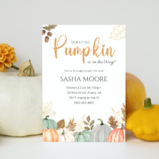 Gender Neutral Fall Autumn Baby Shower Invitation