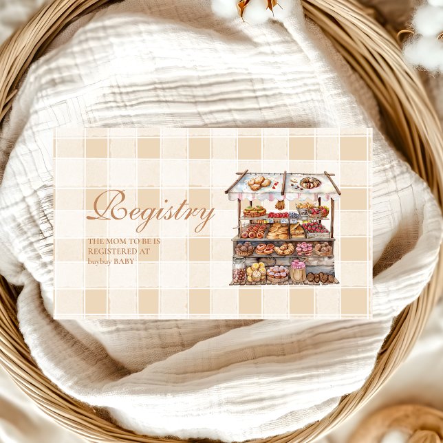 Gender Neutral Farmers Market Baby Shower Registry Enclosure Card (Creator Uploaded)