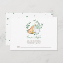 Gender Neutral Fox Pumpkin Diaper Raffle Insert Invitation