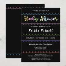 Gender Neutral Fun Loops Baby Shower Invitation