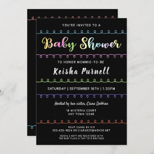 Gender Neutral Fun Loops Baby Shower Invitation