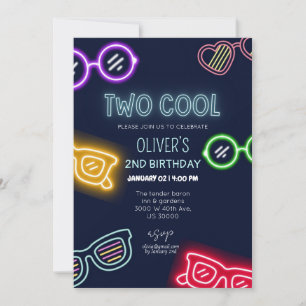 Gender neutral funny 2nd birthday  invitation